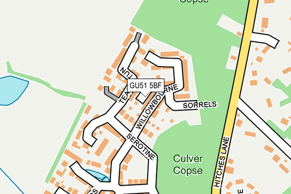 GU51 5BF map - OS OpenMap – Local (Ordnance Survey)