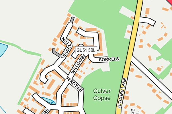 GU51 5BL map - OS OpenMap – Local (Ordnance Survey)