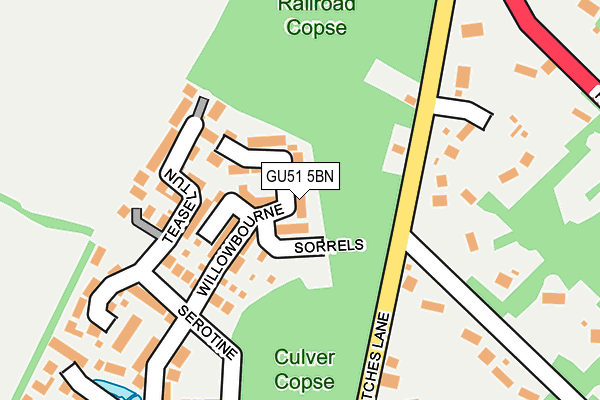 GU51 5BN map - OS OpenMap – Local (Ordnance Survey)
