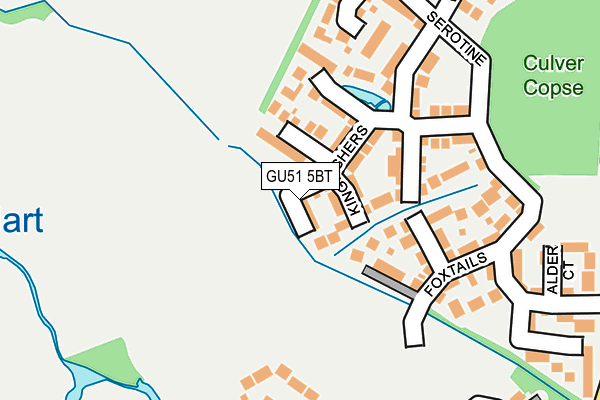 GU51 5BT map - OS OpenMap – Local (Ordnance Survey)