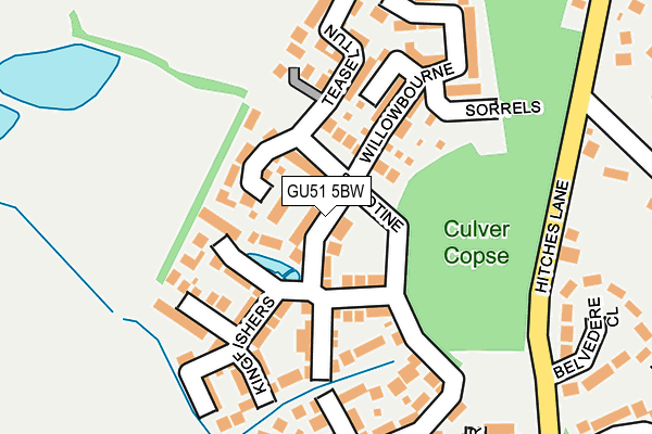 GU51 5BW map - OS OpenMap – Local (Ordnance Survey)