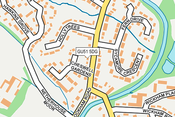 GU51 5DG map - OS OpenMap – Local (Ordnance Survey)