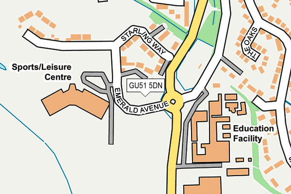 GU51 5DN map - OS OpenMap – Local (Ordnance Survey)