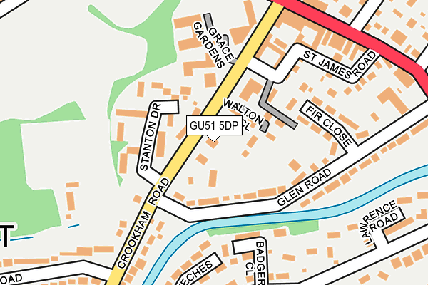 GU51 5DP map - OS OpenMap – Local (Ordnance Survey)