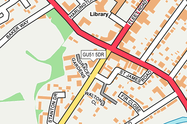 GU51 5DR map - OS OpenMap – Local (Ordnance Survey)