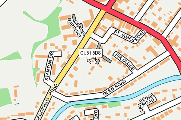 GU51 5DS map - OS OpenMap – Local (Ordnance Survey)
