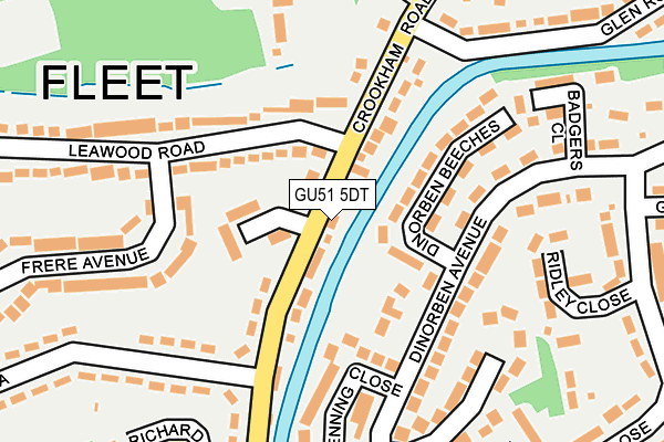 GU51 5DT map - OS OpenMap – Local (Ordnance Survey)