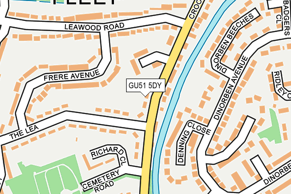 GU51 5DY map - OS OpenMap – Local (Ordnance Survey)