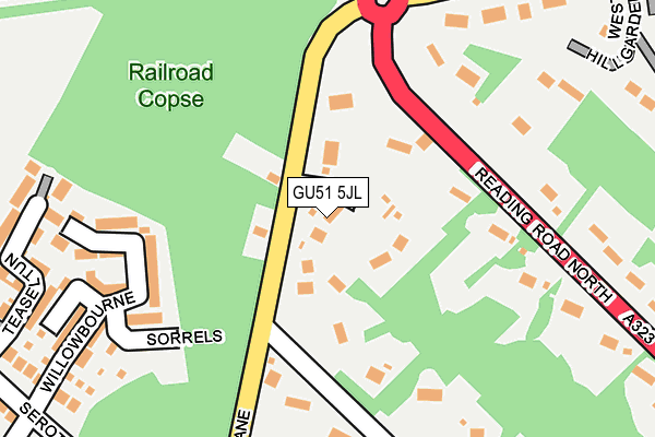 GU51 5JL map - OS OpenMap – Local (Ordnance Survey)
