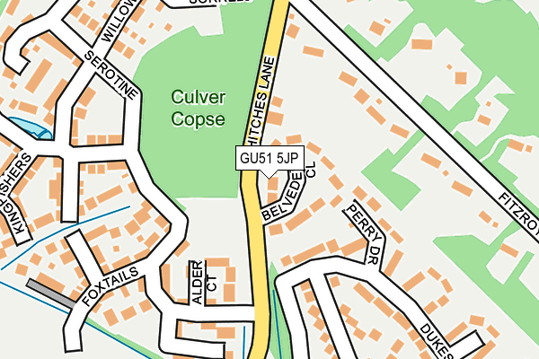 GU51 5JP map - OS OpenMap – Local (Ordnance Survey)