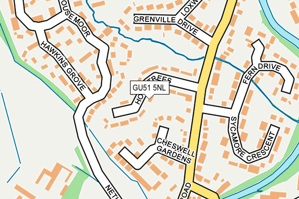 GU51 5NL map - OS OpenMap – Local (Ordnance Survey)