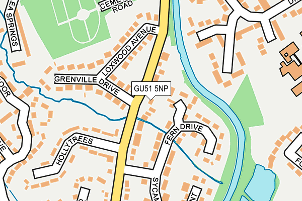 GU51 5NP map - OS OpenMap – Local (Ordnance Survey)