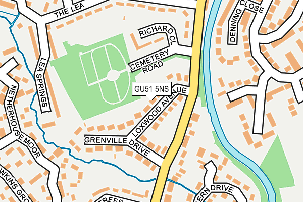 GU51 5NS map - OS OpenMap – Local (Ordnance Survey)