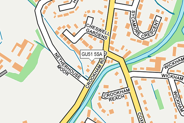 GU51 5SA map - OS OpenMap – Local (Ordnance Survey)