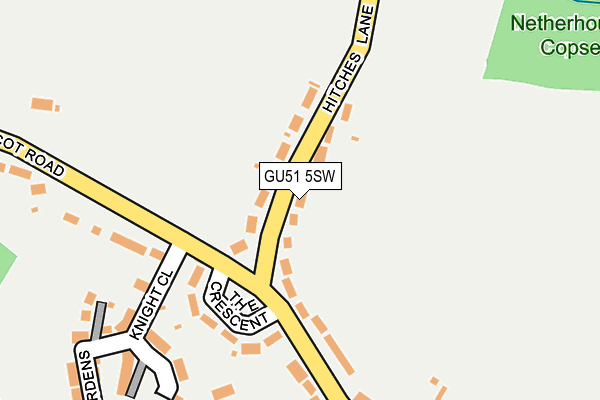 GU51 5SW map - OS OpenMap – Local (Ordnance Survey)