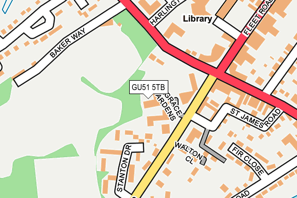 GU51 5TB map - OS OpenMap – Local (Ordnance Survey)