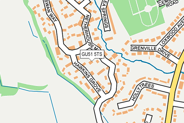 GU51 5TS map - OS OpenMap – Local (Ordnance Survey)