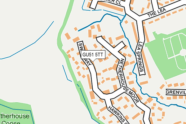 GU51 5TT map - OS OpenMap – Local (Ordnance Survey)