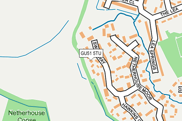 GU51 5TU map - OS OpenMap – Local (Ordnance Survey)