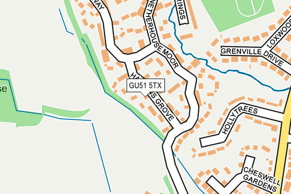 GU51 5TX map - OS OpenMap – Local (Ordnance Survey)