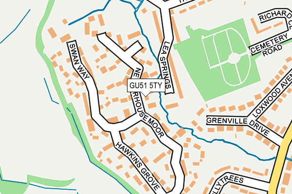 GU51 5TY map - OS OpenMap – Local (Ordnance Survey)