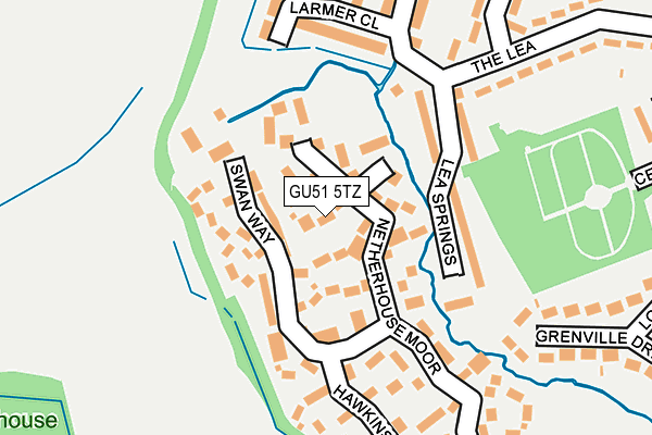 GU51 5TZ map - OS OpenMap – Local (Ordnance Survey)