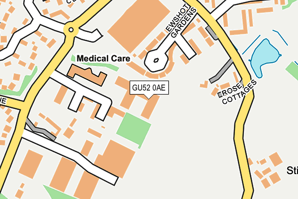 GU52 0AE map - OS OpenMap – Local (Ordnance Survey)