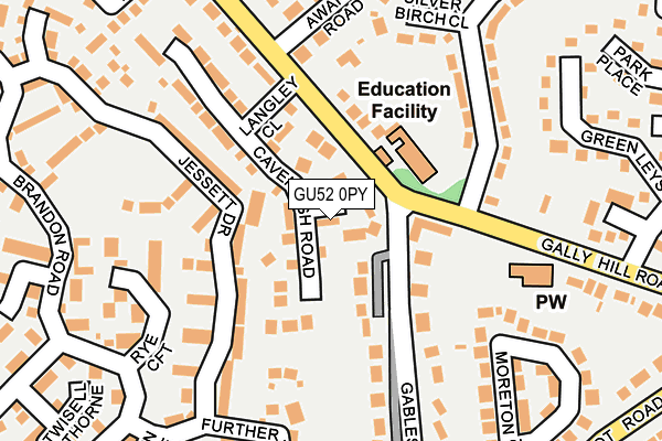 GU52 0PY map - OS OpenMap – Local (Ordnance Survey)