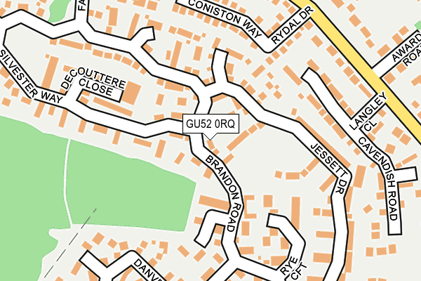 GU52 0RQ map - OS OpenMap – Local (Ordnance Survey)