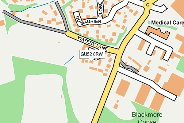 GU52 0RW map - OS OpenMap – Local (Ordnance Survey)