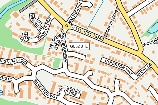 GU52 0TE map - OS OpenMap – Local (Ordnance Survey)