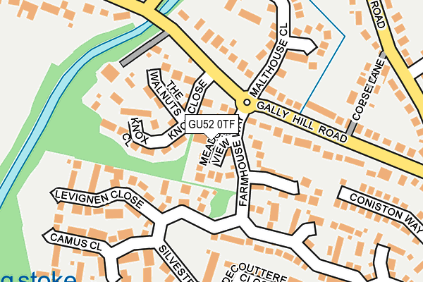 GU52 0TF map - OS OpenMap – Local (Ordnance Survey)