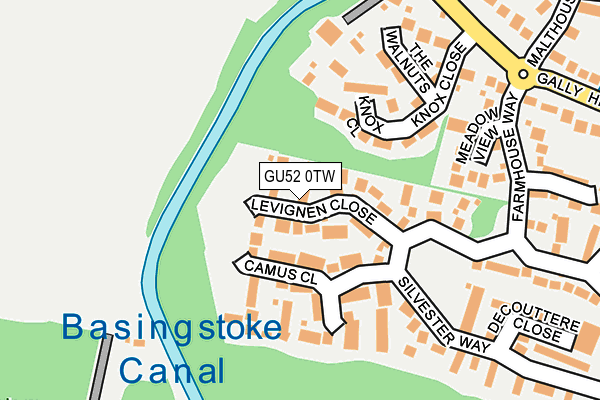 GU52 0TW map - OS OpenMap – Local (Ordnance Survey)