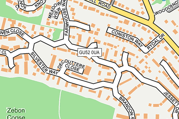 GU52 0UA map - OS OpenMap – Local (Ordnance Survey)