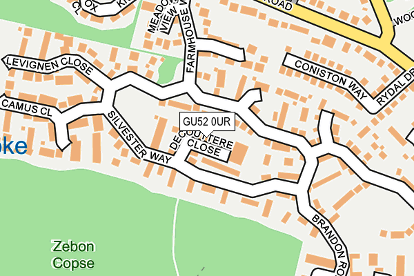 GU52 0UR map - OS OpenMap – Local (Ordnance Survey)