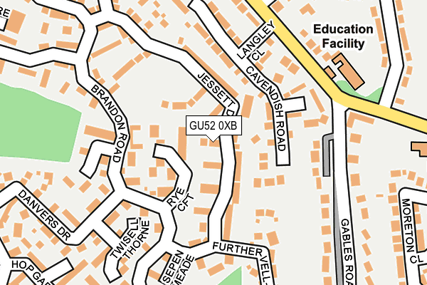 GU52 0XB map - OS OpenMap – Local (Ordnance Survey)