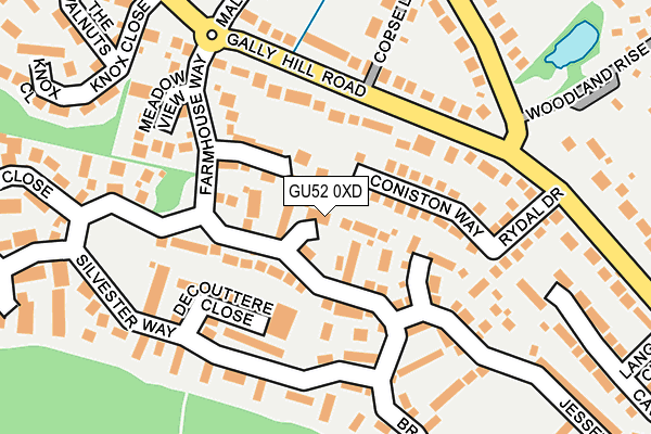 GU52 0XD map - OS OpenMap – Local (Ordnance Survey)