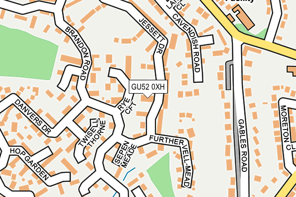 GU52 0XH map - OS OpenMap – Local (Ordnance Survey)