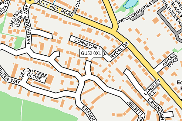 GU52 0XL map - OS OpenMap – Local (Ordnance Survey)