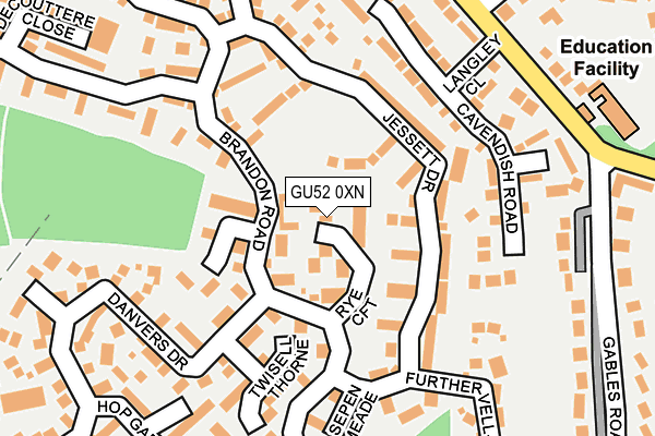 GU52 0XN map - OS OpenMap – Local (Ordnance Survey)
