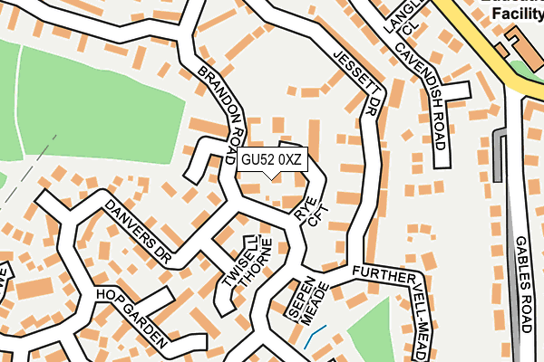 GU52 0XZ map - OS OpenMap – Local (Ordnance Survey)