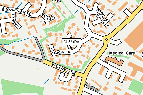 GU52 0YA map - OS OpenMap – Local (Ordnance Survey)