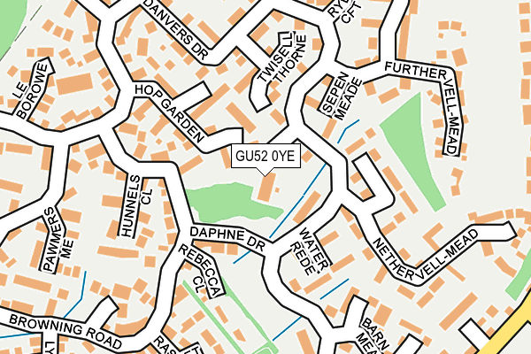 GU52 0YE map - OS OpenMap – Local (Ordnance Survey)