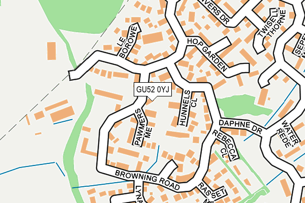 GU52 0YJ map - OS OpenMap – Local (Ordnance Survey)