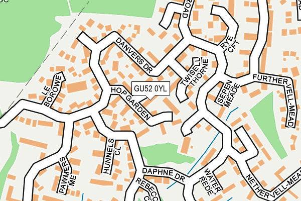 GU52 0YL map - OS OpenMap – Local (Ordnance Survey)