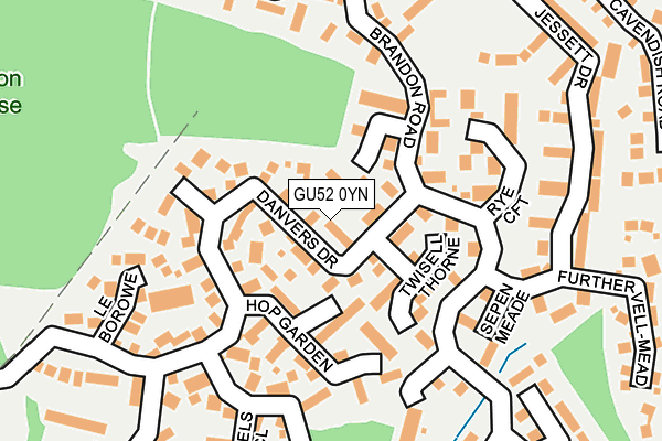 GU52 0YN map - OS OpenMap – Local (Ordnance Survey)