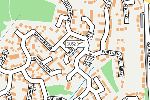 GU52 0YT map - OS OpenMap – Local (Ordnance Survey)