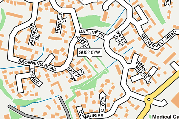 GU52 0YW map - OS OpenMap – Local (Ordnance Survey)