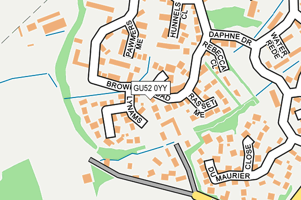 GU52 0YY map - OS OpenMap – Local (Ordnance Survey)