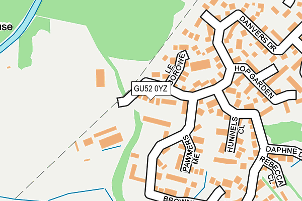 GU52 0YZ map - OS OpenMap – Local (Ordnance Survey)